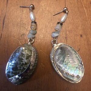 Real Sea Shell DanglE Earrings Very Coastal